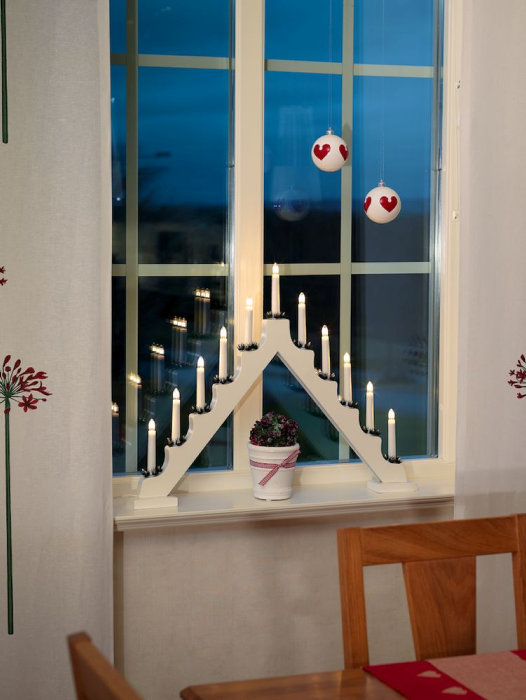 Adventsljusstake 11-armad Vit Konstsmide